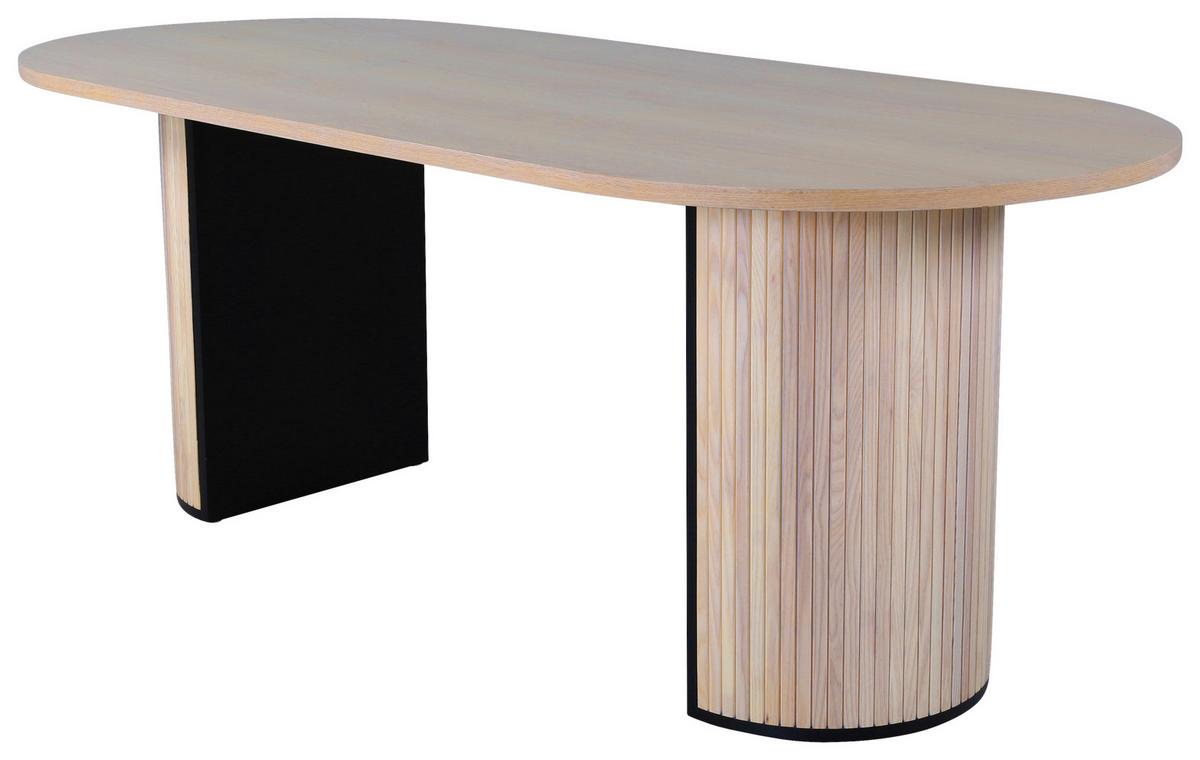 Esstisch Bianca - Eichefarben/Schwarz, Design, Holz/Holzwerkstoff (200/75/90cm) - Livetastic