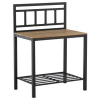Outdoorküche Mexico - Schwarz/Teakfarben, KONVENTIONELL, Holz/Metall (90/127/60cm) - Gardenson