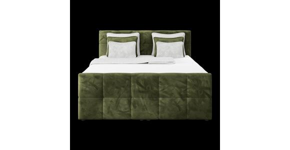Boxspringbett mit Topper und Bettkasten 180x200 cm Medino - Dunkelgrün, KONVENTIONELL, Holz/Holzwerkstoff (180/200cm) - Luca Bessoni