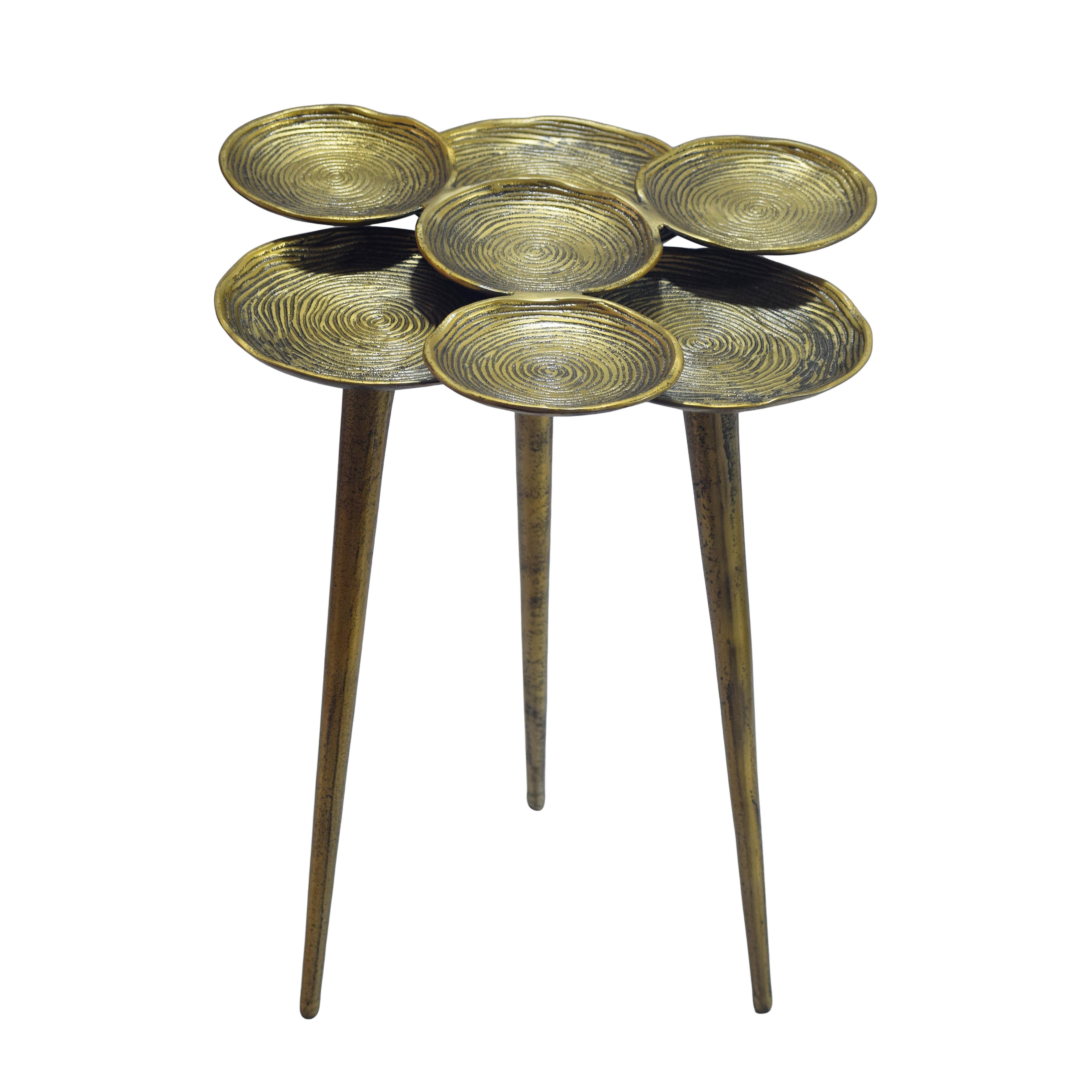 BEISTELLTISCH Goldfarben B: 46cm - Goldfarben, Design, Metall (46/46/55cm) - MID.YOU
