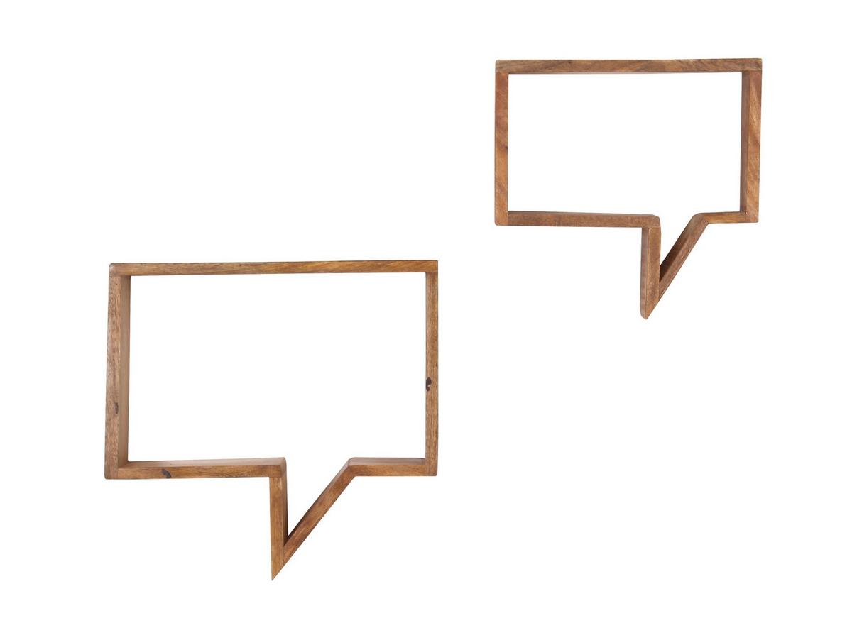 Wandregalset Naturfarben B: 46-39 cm - Naturfarben, Design, Holz (50-40/46-39/13-13cm) - Livetastic