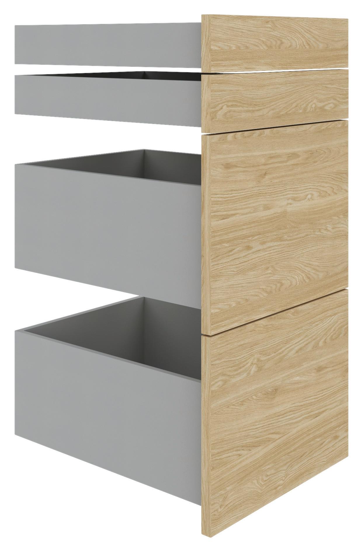 Sada Zásuviek Unit - Moderný, kompozitné drevo (45,3/83/47cm) - Ondega
