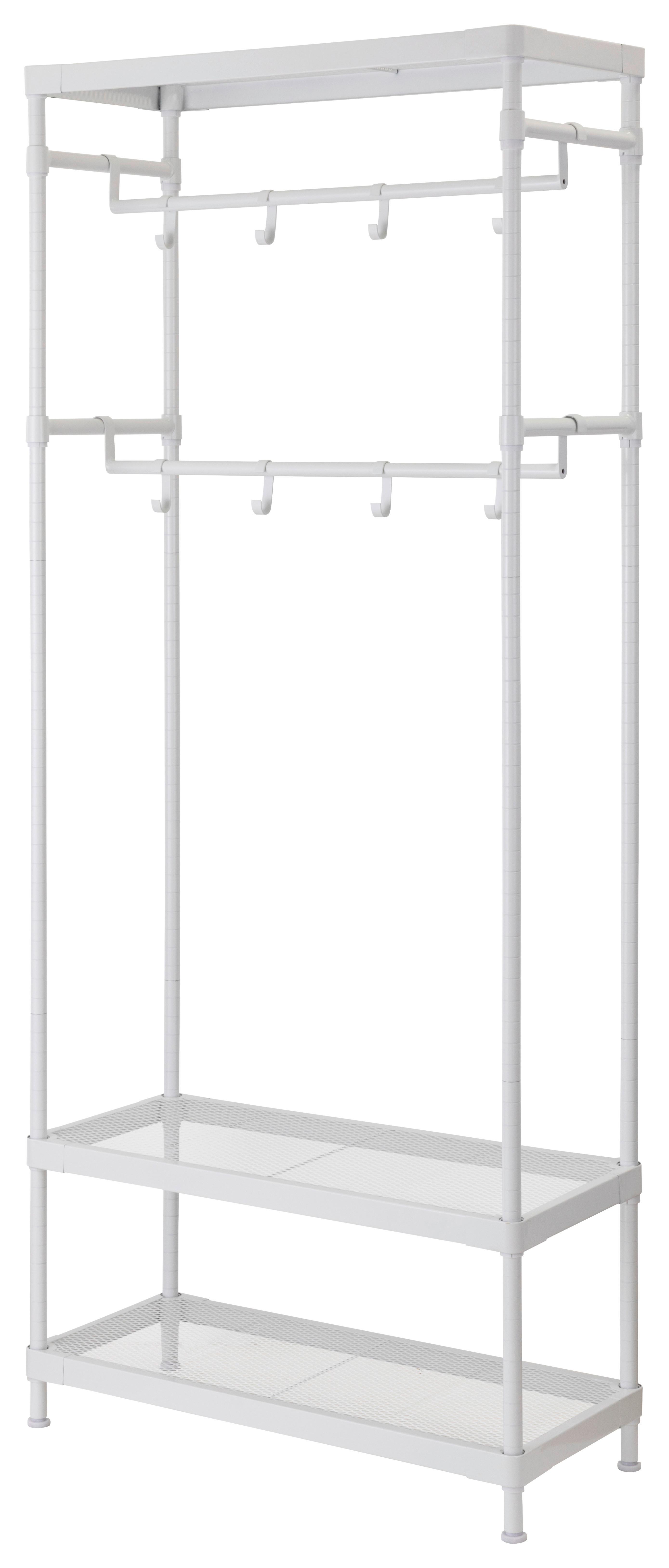 GARDEROBENSTÄNDER Weiß B: 75cm - Weiß, Design, Metall (75/180/32cm) - MID.YOU