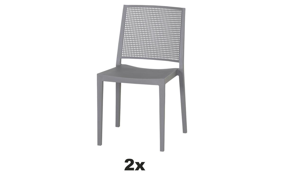 Stapelstuhl T20093 - Grau, Basics, Kunststoff (46/80/56cm) - Siena Garden