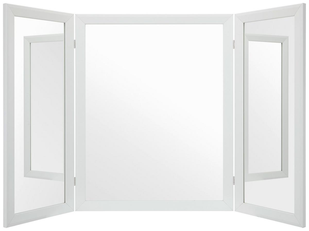 Spiegel Mia Trio - Schwarz/Weiß, MODERN, Glas/Kunststoff (97/60cm)