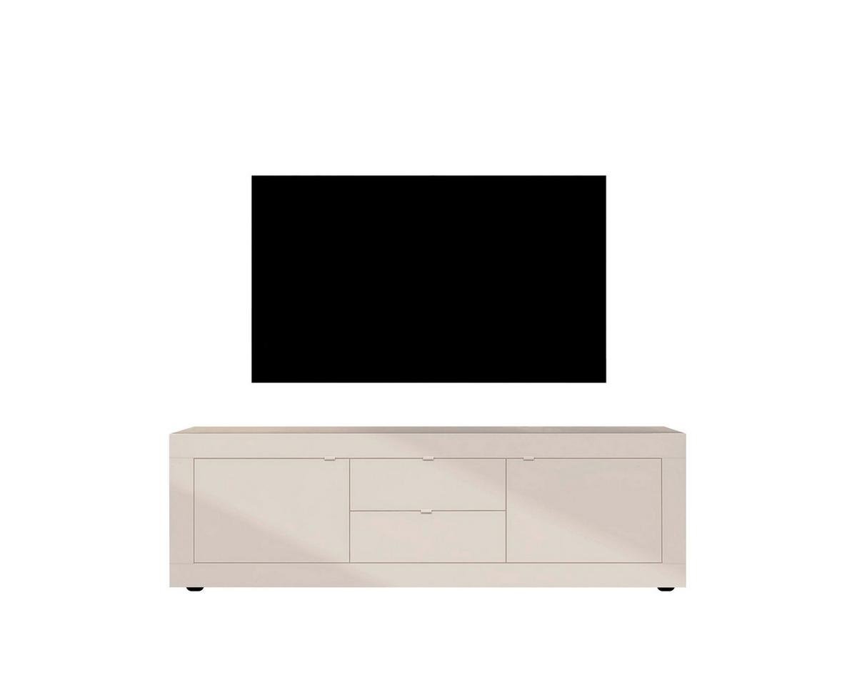 Lowboard Basic Kaschmir B: 210 Cm - Kaschmir/Schwarz, Design, Holzwerkstoff (210/65/43cm) - MID.YOU