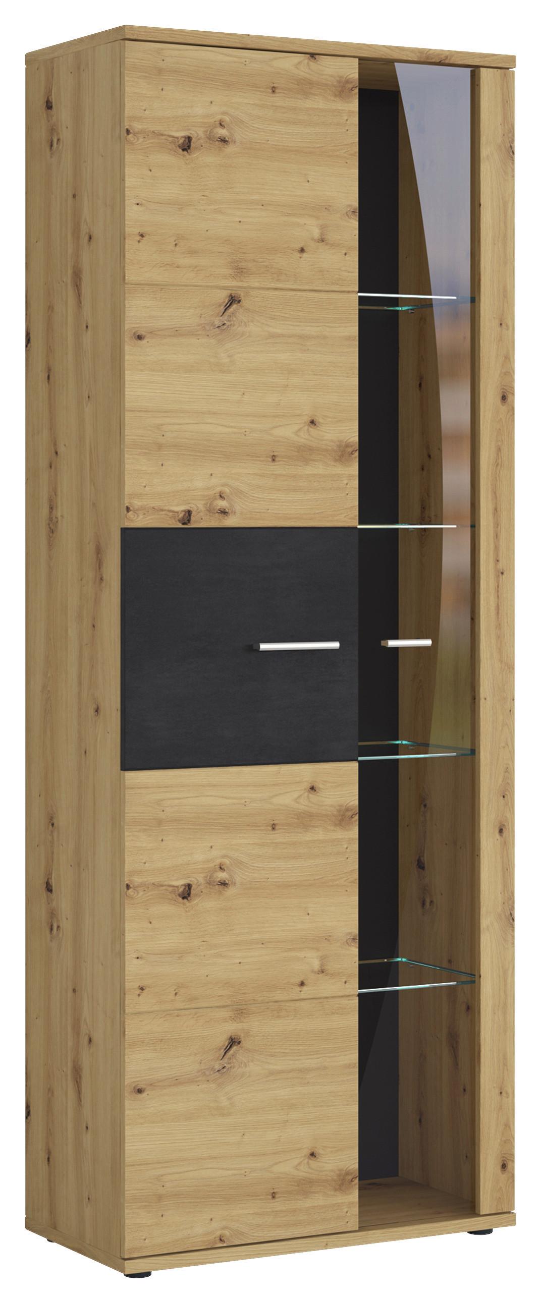 Vitrine Nina Eiche Artisan/Fresco B: 74 cm