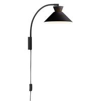 Wandleuchte Dial Schwarz D: 25 cm - Schwarz, KONVENTIONELL, Metall (25/40,2cm) - Nordlux