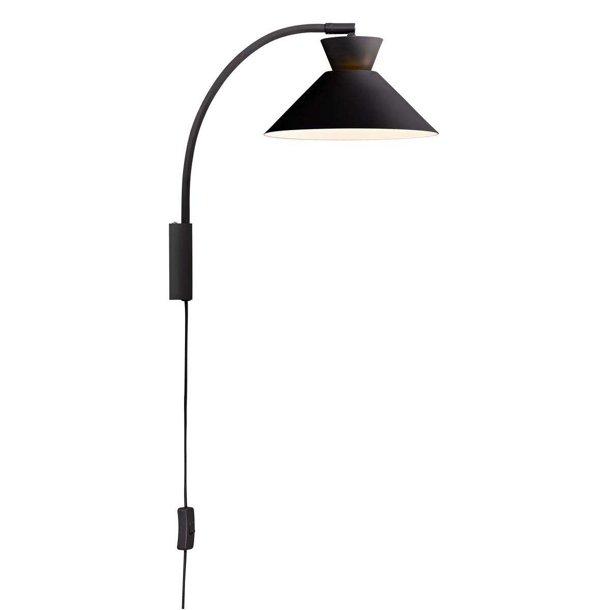 Wandleuchte Dial Schwarz D: 25 cm - Schwarz, KONVENTIONELL, Metall (25/40,2cm) - Nordlux