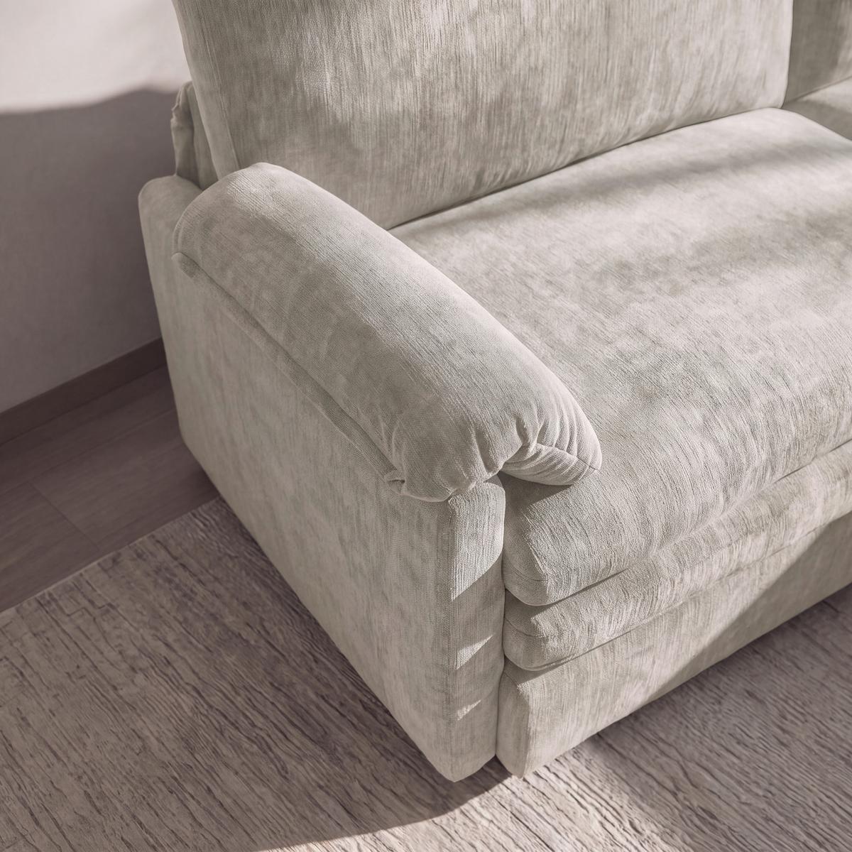 2-dielna súprava ALESSIA, sivá ženilka, max. 360 kg - čierna/sivá, Modern, drevo/textil (188/137cm) - Bessagi Home