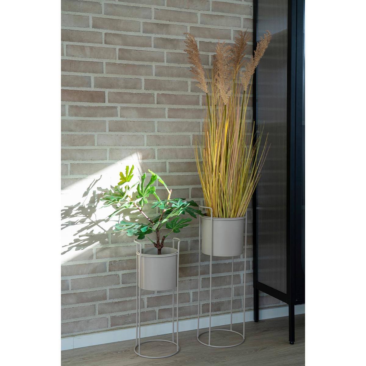 Übertopf-set Rabo Beige  2-Teilig - Beige, Design, Metall