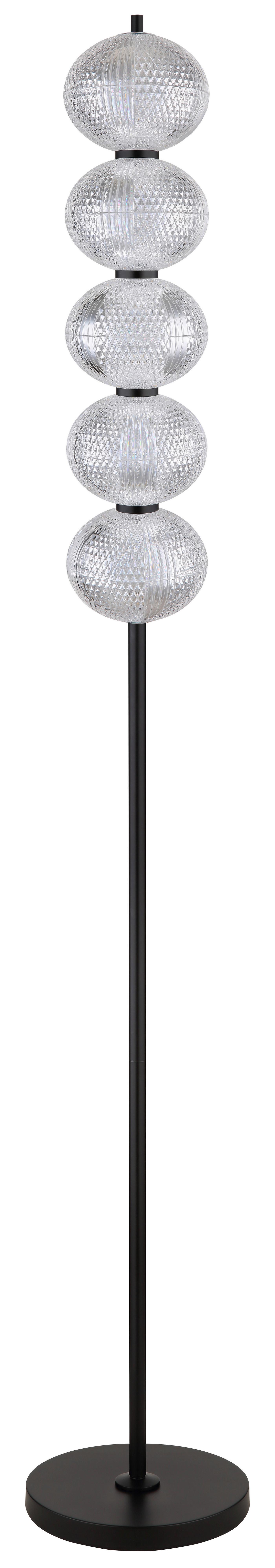 LED-Stehleuchte 16042s - Klar/Schwarz, KONVENTIONELL, Kunststoff/Metall (25/160cm) - Globo