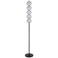 LED-Stehleuchte 16042s - Klar/Schwarz, KONVENTIONELL, Kunststoff/Metall (25/160cm) - Globo