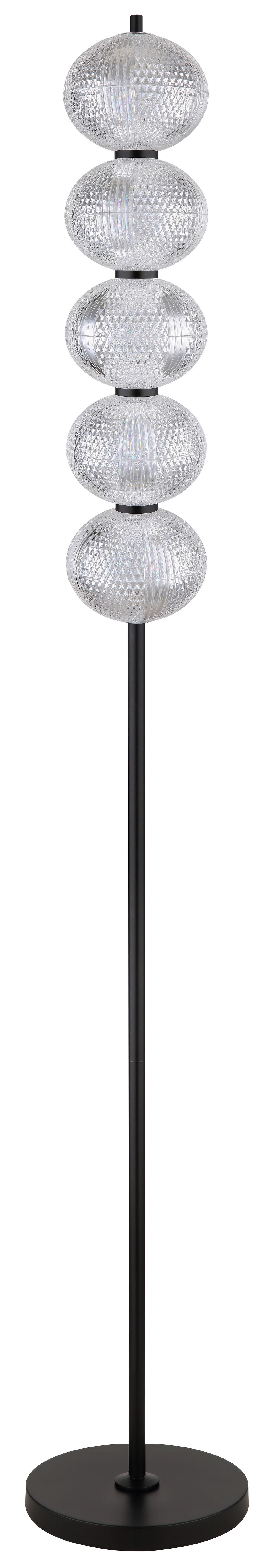 LED-Stehleuchte 16042s - Klar/Schwarz, KONVENTIONELL, Kunststoff/Metall (25/160cm) - Globo