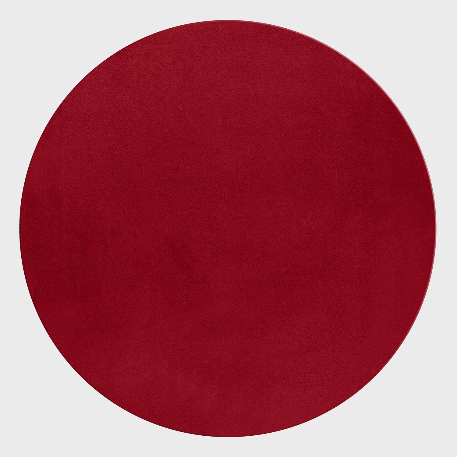 Hochflorteppich, Rot, F: 20mm Pouffy - Rot, Basics, Textil (120/120cm)