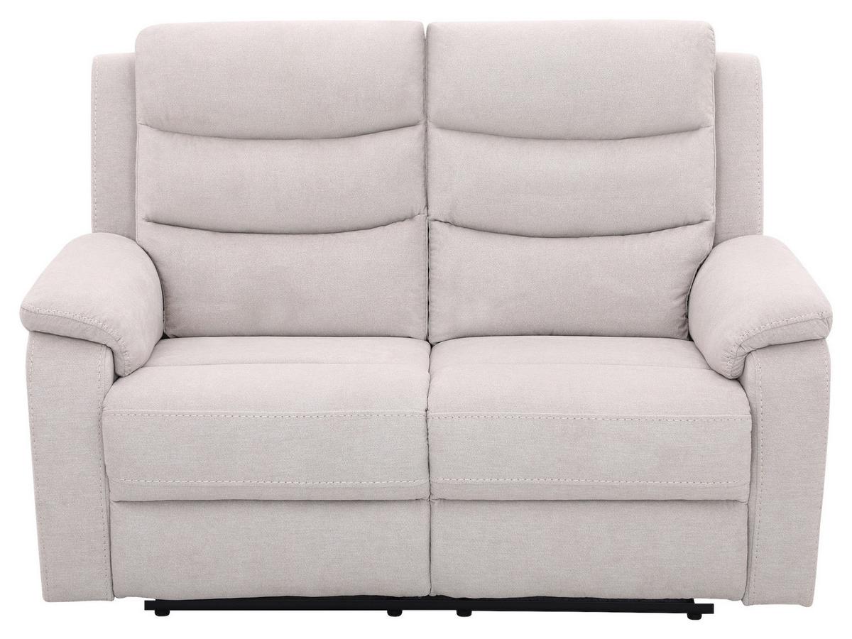Dvojmiestna relaxačná pohovka, MANCHESTER, béžová - čierna/béžová, Konventionell, textil/plast (153/102/93cm) - Based