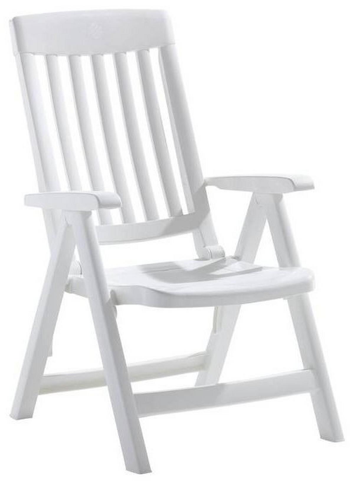 Gartenklappsessel-set N01317 - Weiß, KONVENTIONELL, Kunststoff (46,5/111/50cm) - Sieger