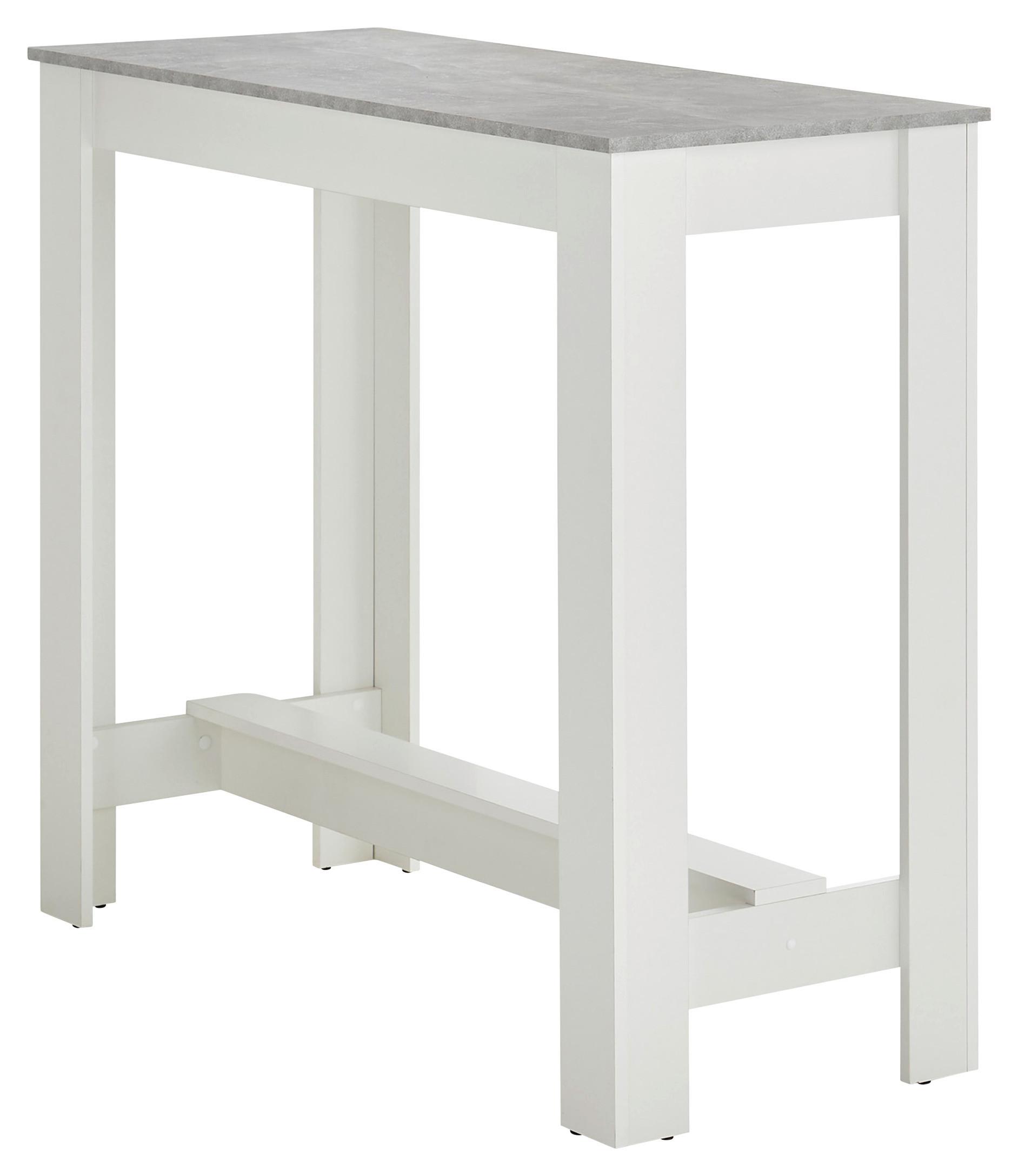 BARTISCH MODESTO - Weiß/Grau, MODERN, Holzwerkstoff (115/50/103cm) - P & B