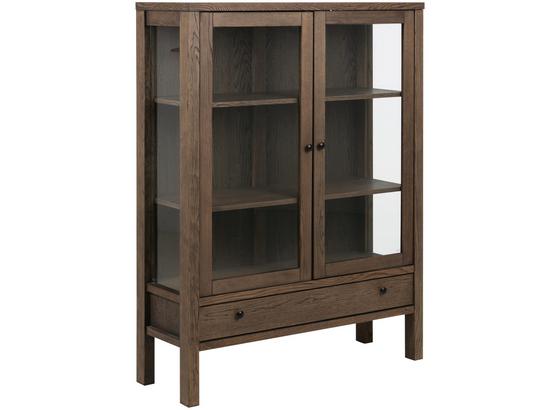 Vitrine Brentwood B: 110cm Dunkelbraun - Dunkelbraun, KONVENTIONELL, Glas/Holz (110/145,5/37cm) - Carryhome Vitrine Brentwood B: 110cm Dunkelbraun - Dunkelbraun, KONVENTIONELL, Glas/Holz (110/145,5/37cm) - Carryhome