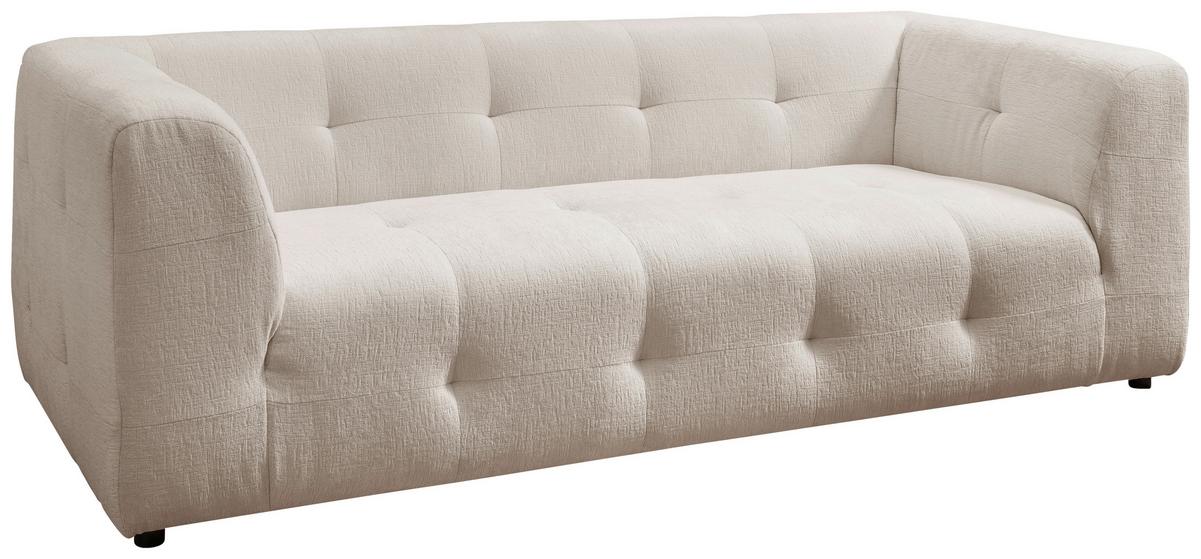 2,5-Sitzer Velice, Weiß B: 218 cm - Schwarz/Weiß, Design, Textil (218/72/95cm) - Livetastic