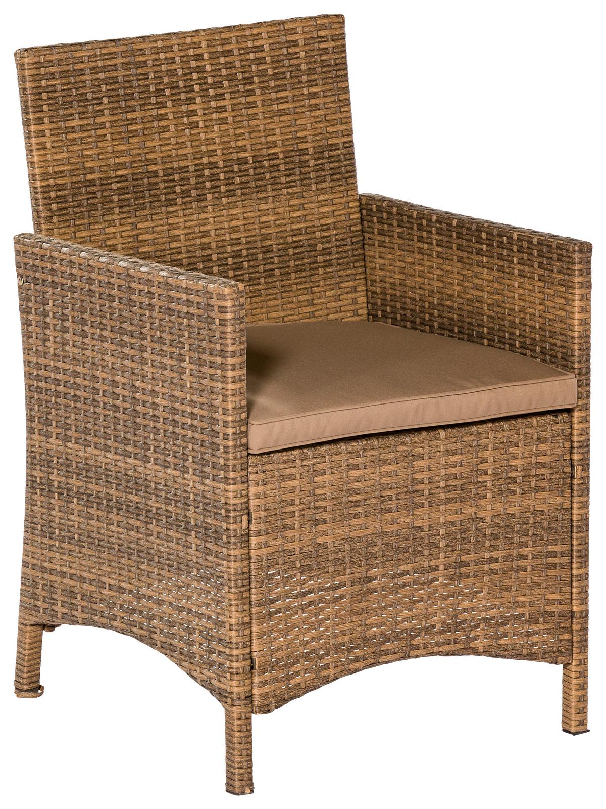 Gartensessel 2er-set Treviso Kunststoff/metall - Naturfarben, MODERN, Kunststoff/Metall (57/87,5/54cm) - Gardenson