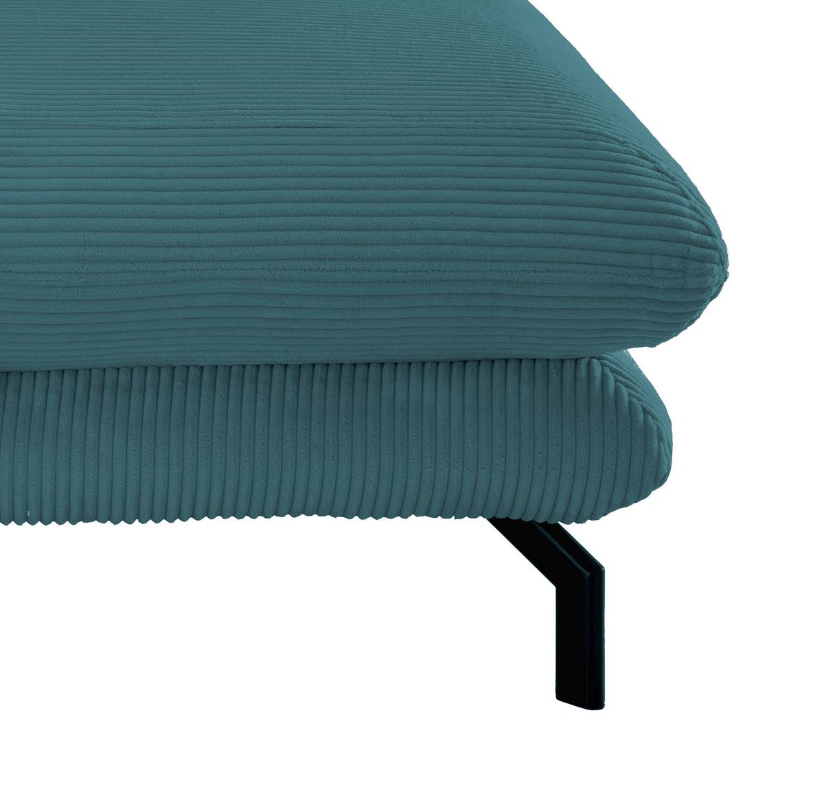 XXL-Sessel Lava Petrol B: 111 cm - Petrol/Schwarz, MODERN, Textil (111/101/167cm) - Livetastic