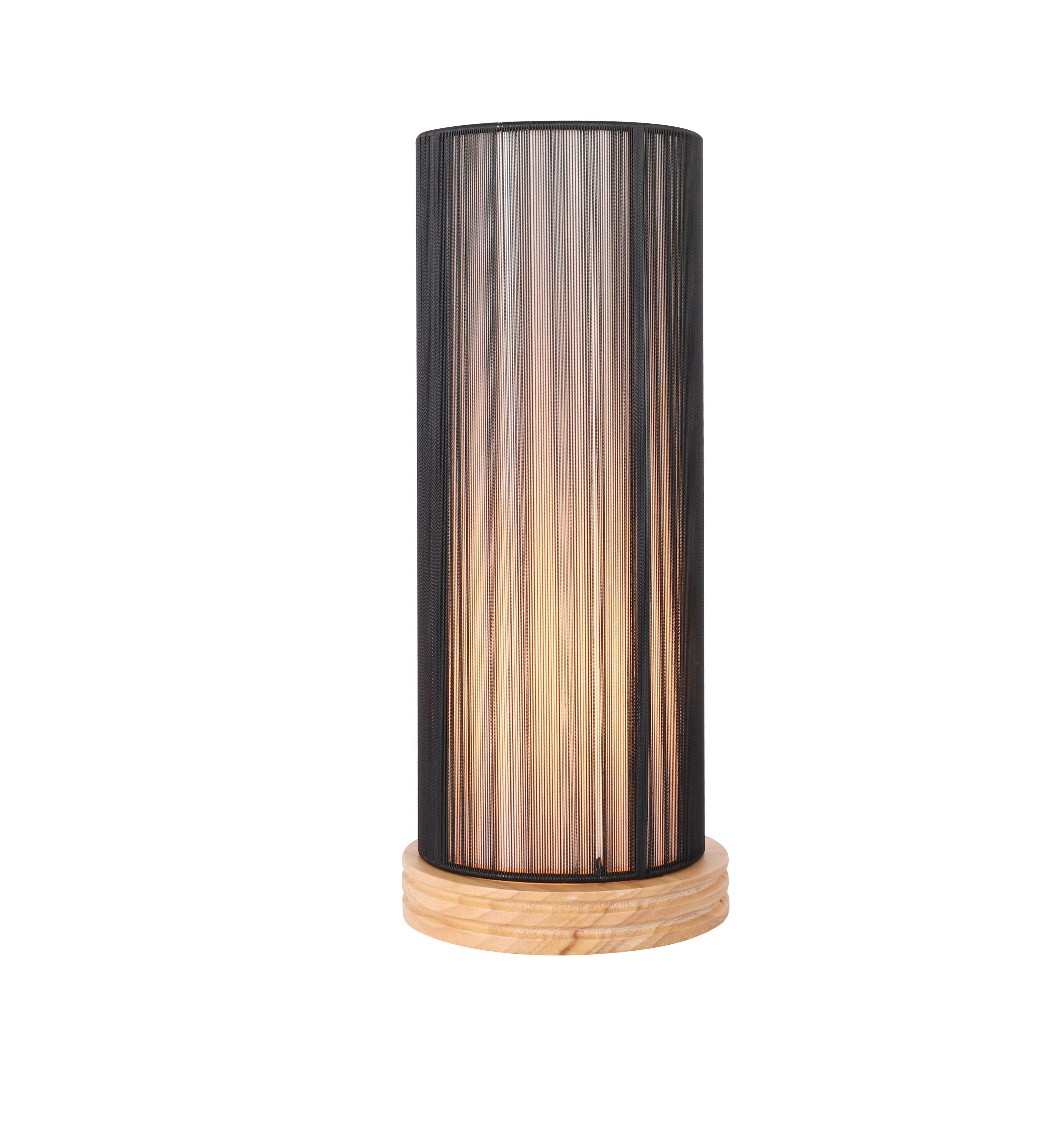 Tischleuchte 50501215 - Schwarz, Basics, Holz/Textil (14/14/33cm)
