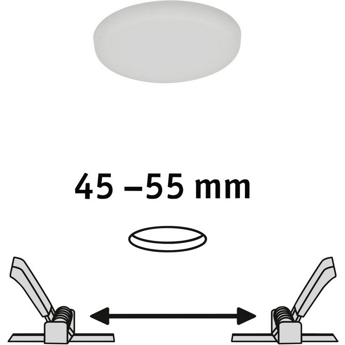 LED-Deckenleuchte Veluna Varifit Ø 7,5 cm - Weiß, Basics, Kunststoff (7,5/1cm) - Paulmann