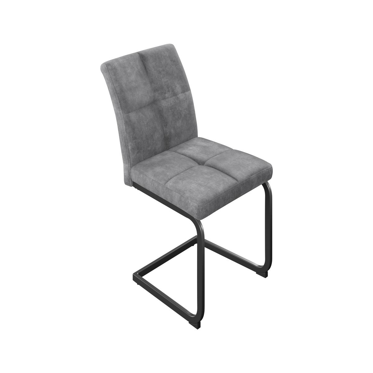Houpací židle MILOS - šedá/černá, Moderní, kov/textil (45/93/61cm)