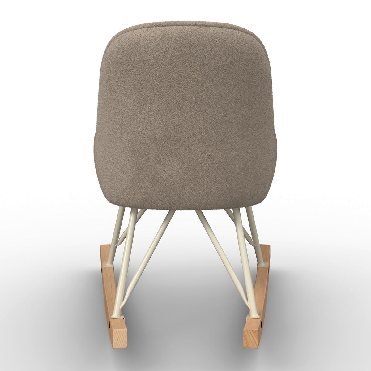 Detská hojdacia stolička LUNA, béžová - farba buka/béžová, Modern, kov/drevo (47/69/60cm) - Bessagi Kids
