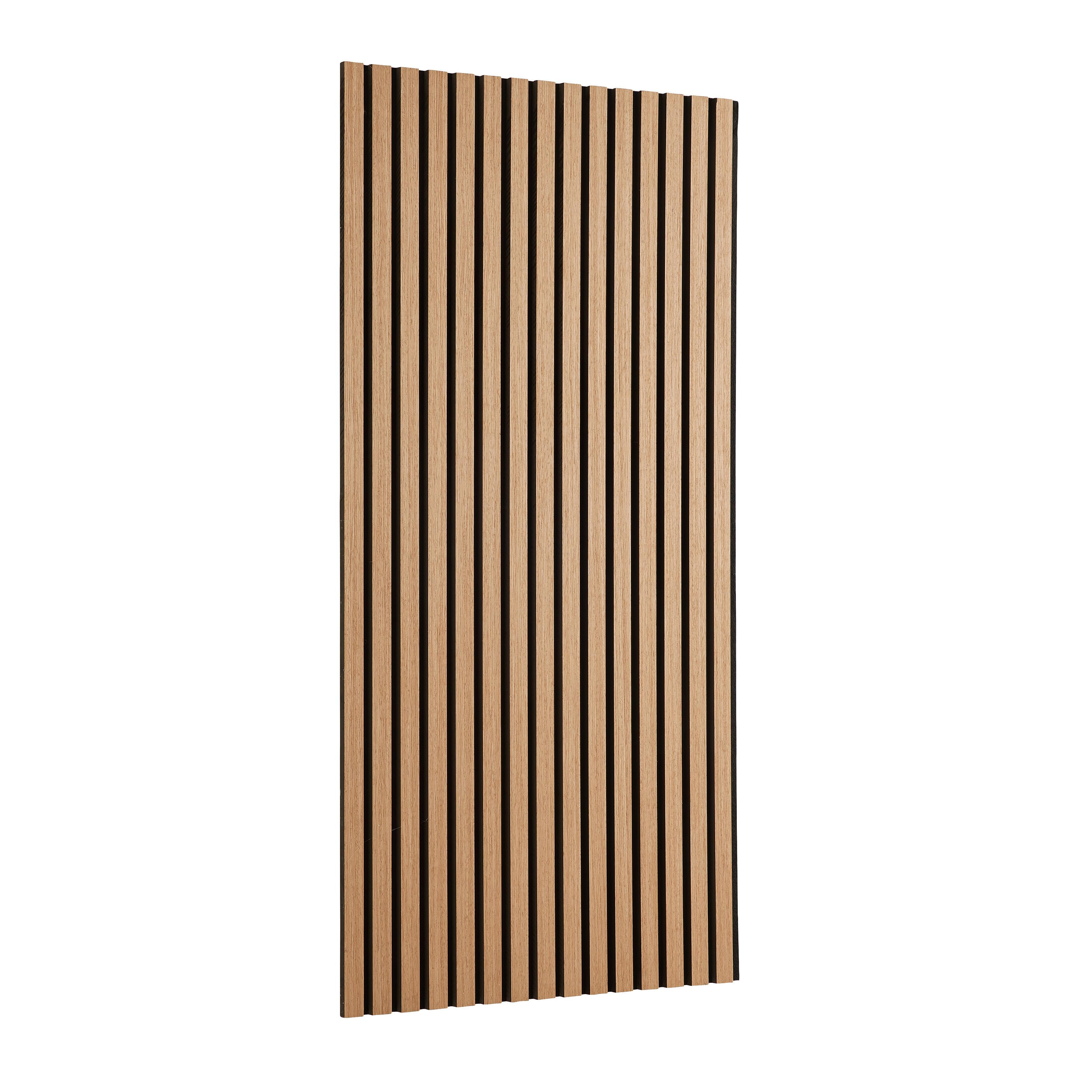 Akustický panel GRACE 2ks/sada - čierna/farba duba, Modern, drevo/kompozitné drevo (60,5/120/2cm) - Mömax