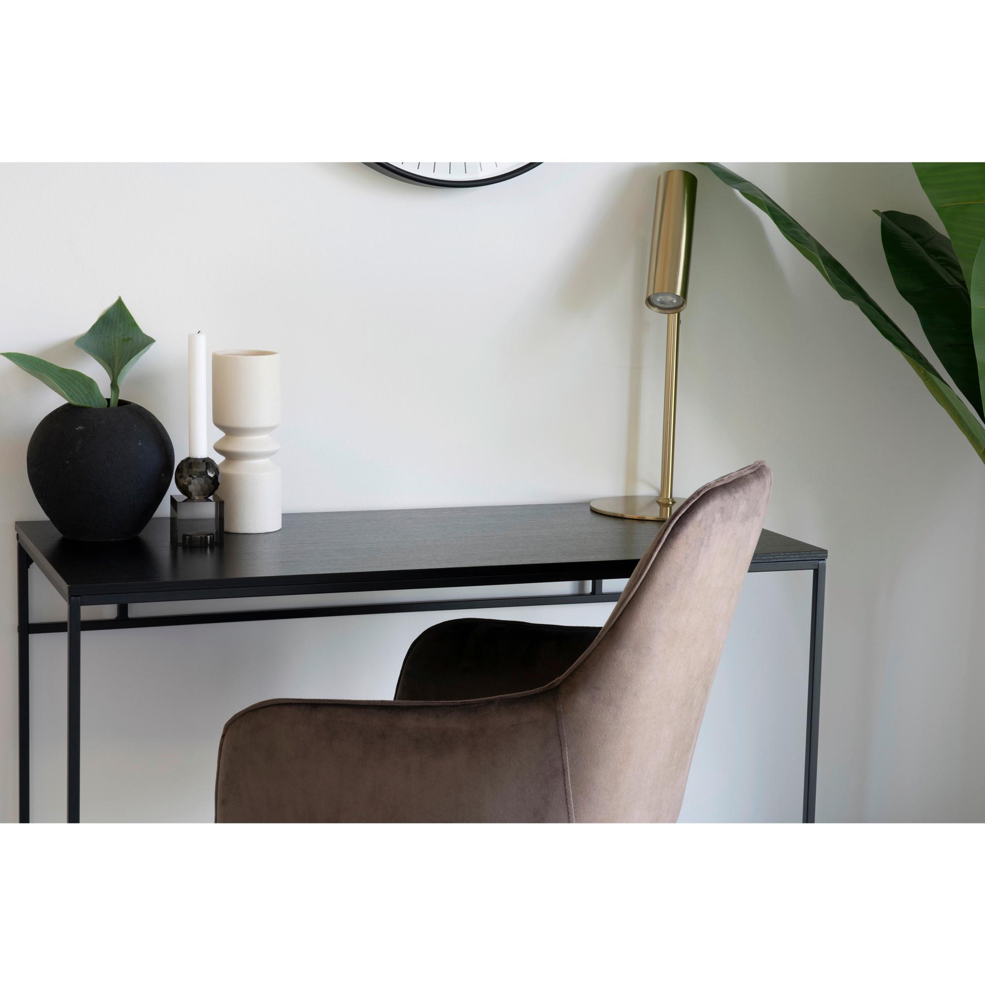 Schreibtisch Vita Schwarz B: 100 cm - Schwarz, MODERN, Holzwerkstoff/Metall (100/45/75cm) - MID.YOU