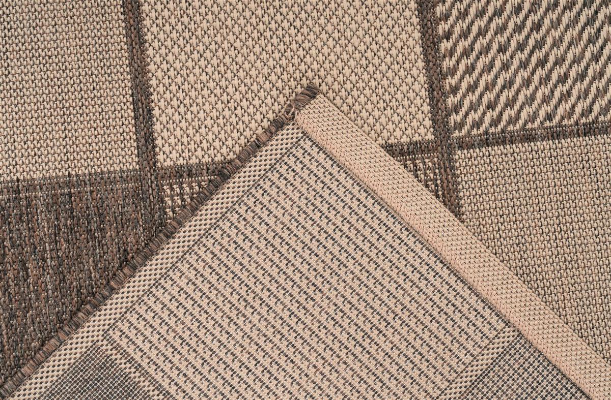Flachwebteppich Splash 400 Braun/Creme, 80x150 cm - Creme/Braun, KONVENTIONELL, Textil (80/150cm)