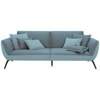 Velká pohovka TRENDY, světle modrá - černá/světle modrá, Moderní, kompozitní dřevo (260/93/124cm) - Premium Living