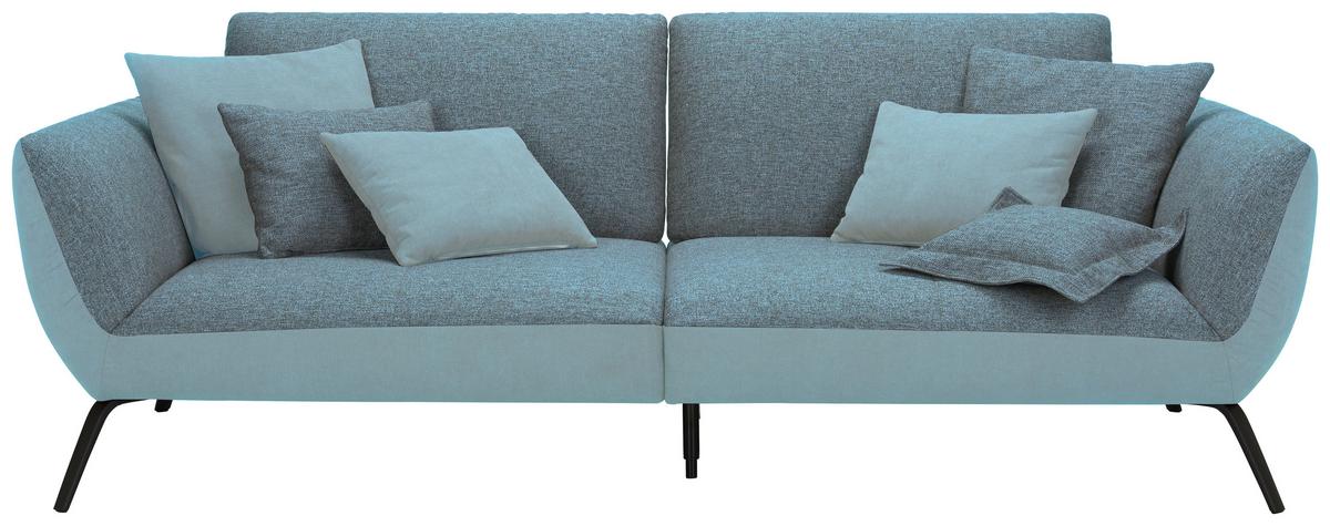 Velká pohovka TRENDY, světle modrá - černá/světle modrá, Moderní, kompozitní dřevo (260/93/124cm) - Premium Living