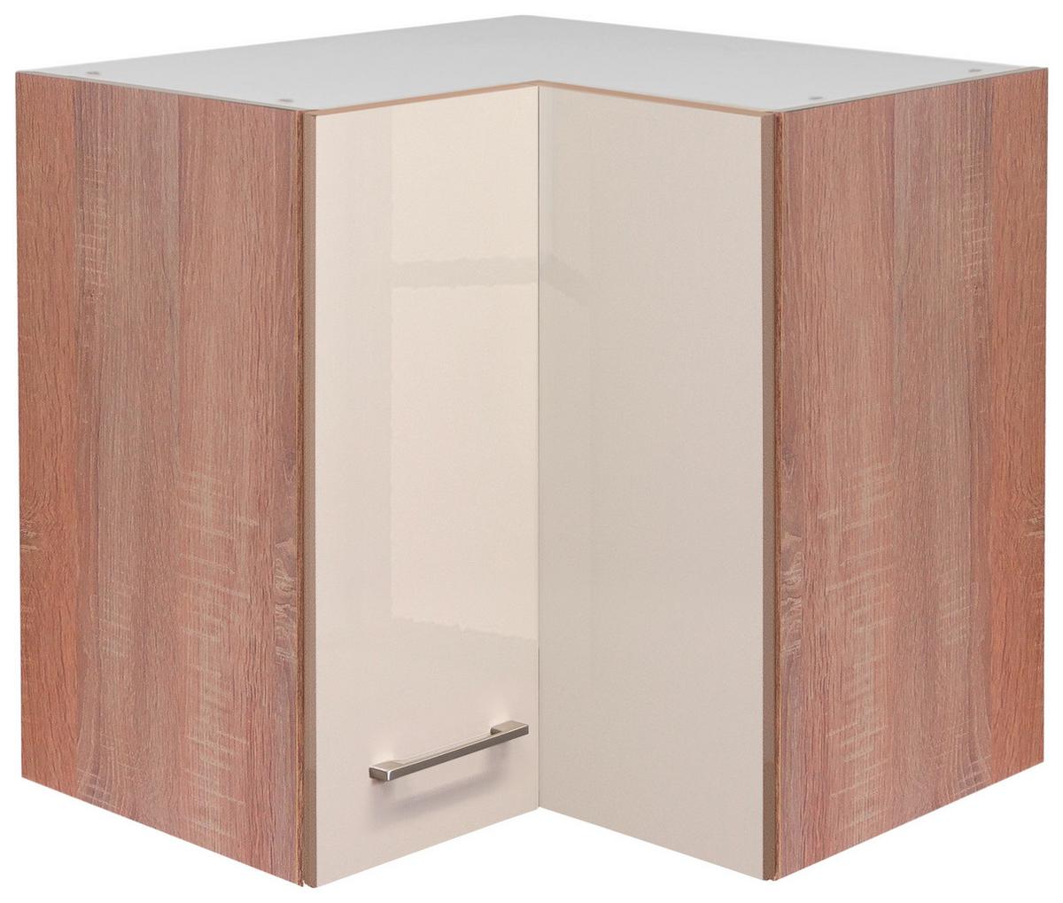 Eckoberschrank Nepal 60 cm Kaschmir/Eiche 2 Drehtüren - Kaschmir/Sonoma Eiche, MODERN, Holzwerkstoff (60/54,8/32cm) - FlexWell