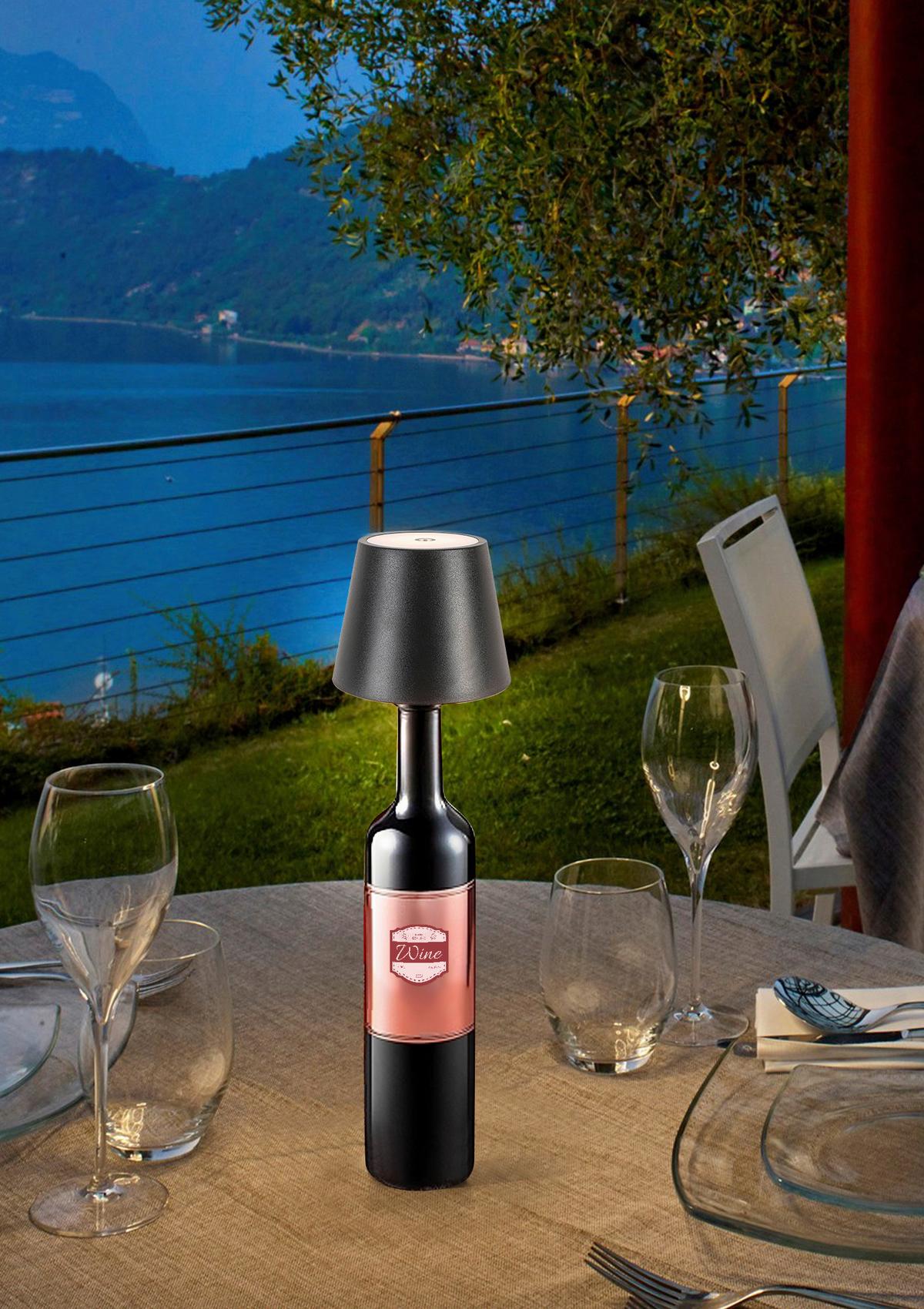 STOLNÍ LAMPA NA BATERIE NOEMI - černá, Konvenční, kov/plast (10,5/17-36cm) - Mömax