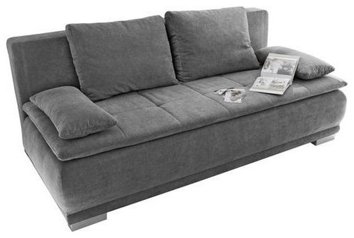 Rozkládací pohovka Luigi tmavě šedá - barvy stříbra/tmavě šedá, Moderní, kompozitní dřevo/textil (208/93/105cm) - MID.YOU