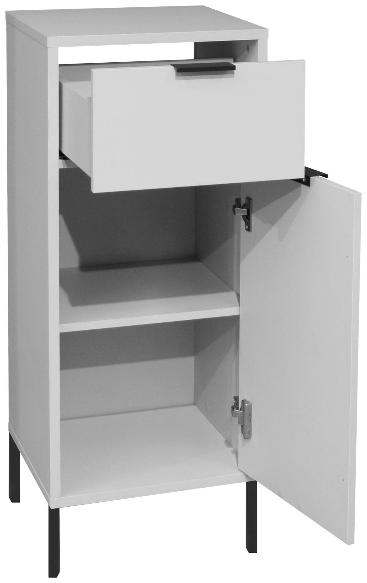 Unterschrank Bonnie Grau, B: 41 cm - Schwarz/Grau, MODERN, Holzwerkstoff (41/99/38cm) - Livetastic