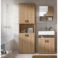 BADEZIMMER Eiche Artisan B: 120cm - Schwarz/Eiche Artisan, Basics, Holzwerkstoff (120cm) - MID.YOU
