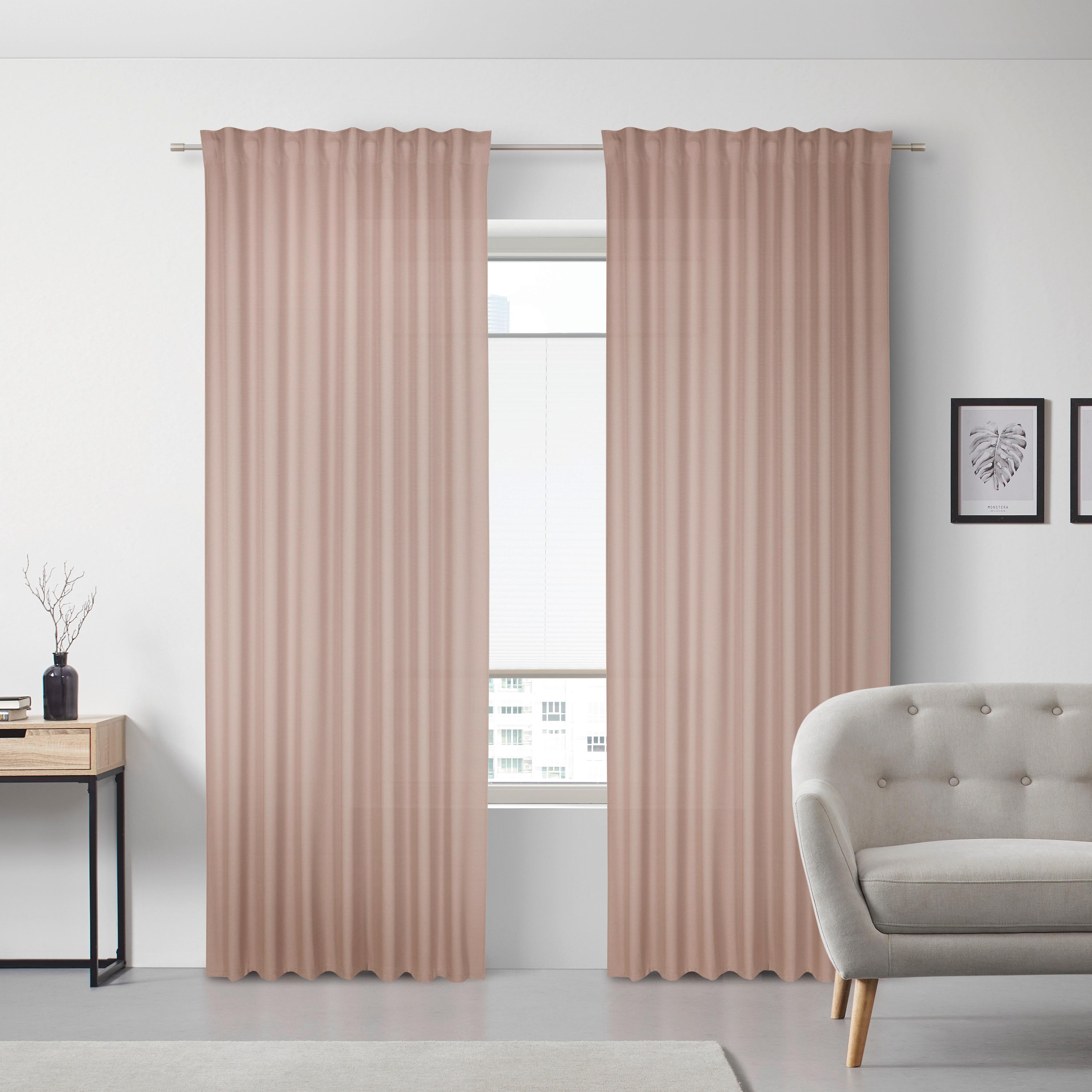 Hotový závěs ADELA - starorůžová, Romantický / Rustikální, plast (140/245cm) - Bessagi Home