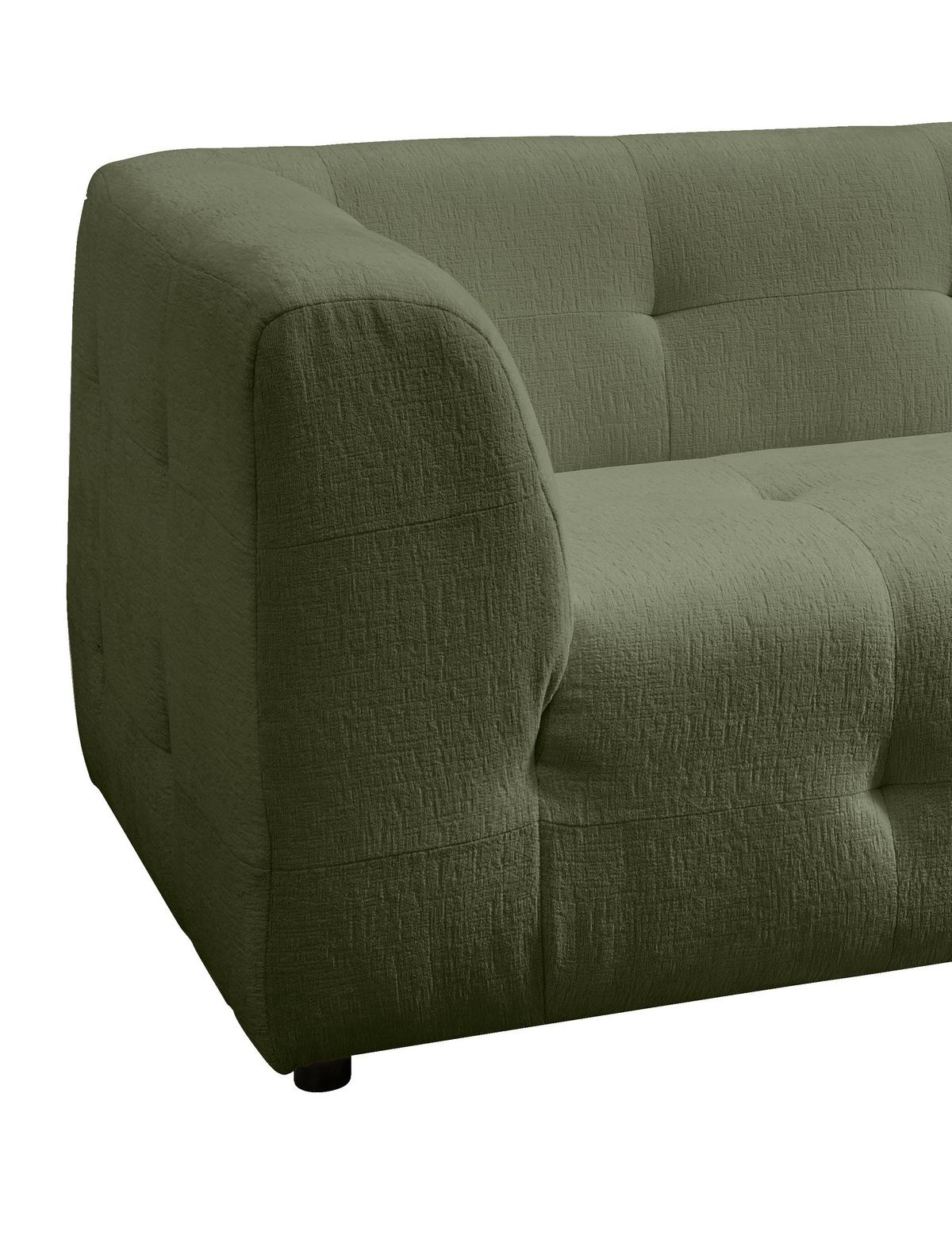 2,5-Sitzer Velice, Grün B: 218 cm - Schwarz/Grün, Design, Textil (218/72/95cm) - Livetastic