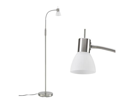 Stojacia Lampa Albert - biela, Konvenčný, kov/sklo (146cm) Stojacia Lampa Albert - biela, Konvenčný, kov/sklo (146cm)