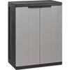 Werkzeugschrank Bio Midi Klein 65x85x37 cm versperrbar - Hellgrau/Schwarz, Basics, Kunststoff (65/85/37cm)