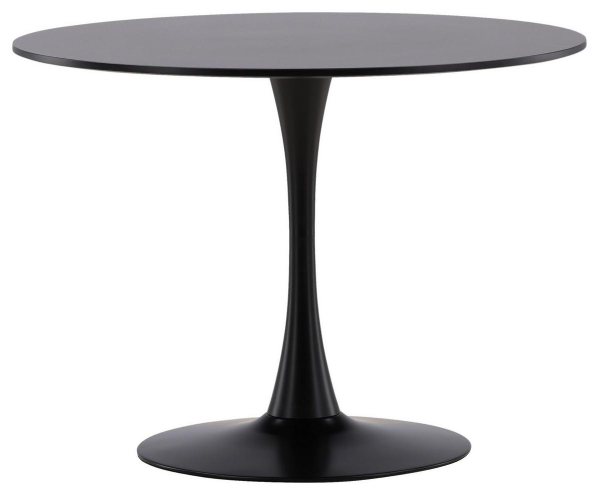 Esstisch Glade - Schwarz, Design, Holzwerkstoff/Metall (100/100/74cm) - Livetastic