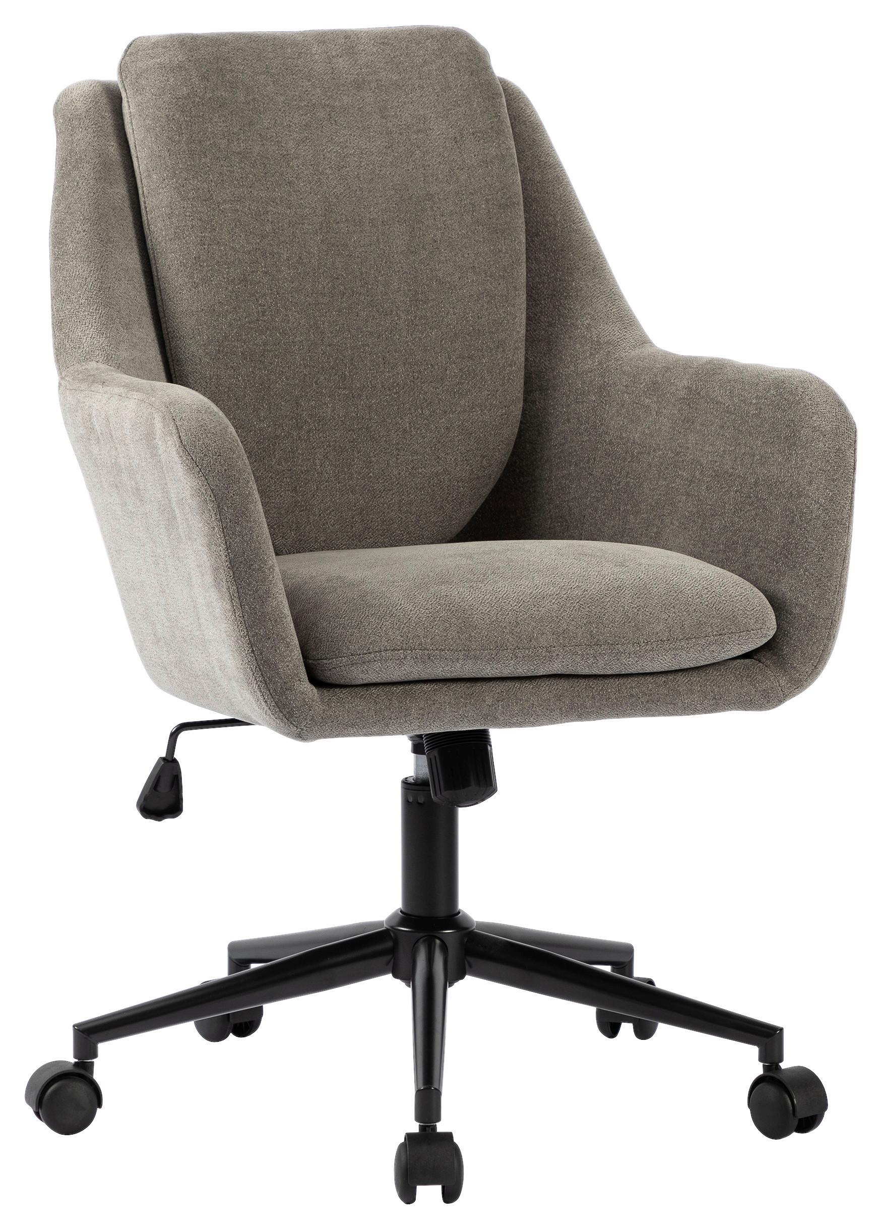 Drehstuhl Amalfi Grau B: 58 cm - Schwarz/Grau, MODERN, Kunststoff/Textil (58/91-99/71cm) - MID.YOU