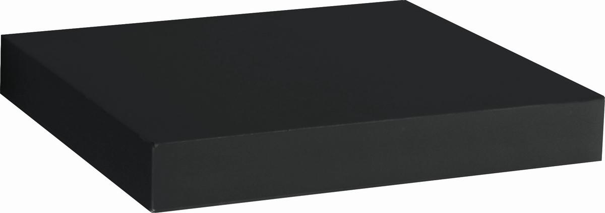 Wandboard Simple B: 23,5 Cm, Schwarz - Schwarz, MODERN, Holzwerkstoff (23,5/3,8/23,5cm)