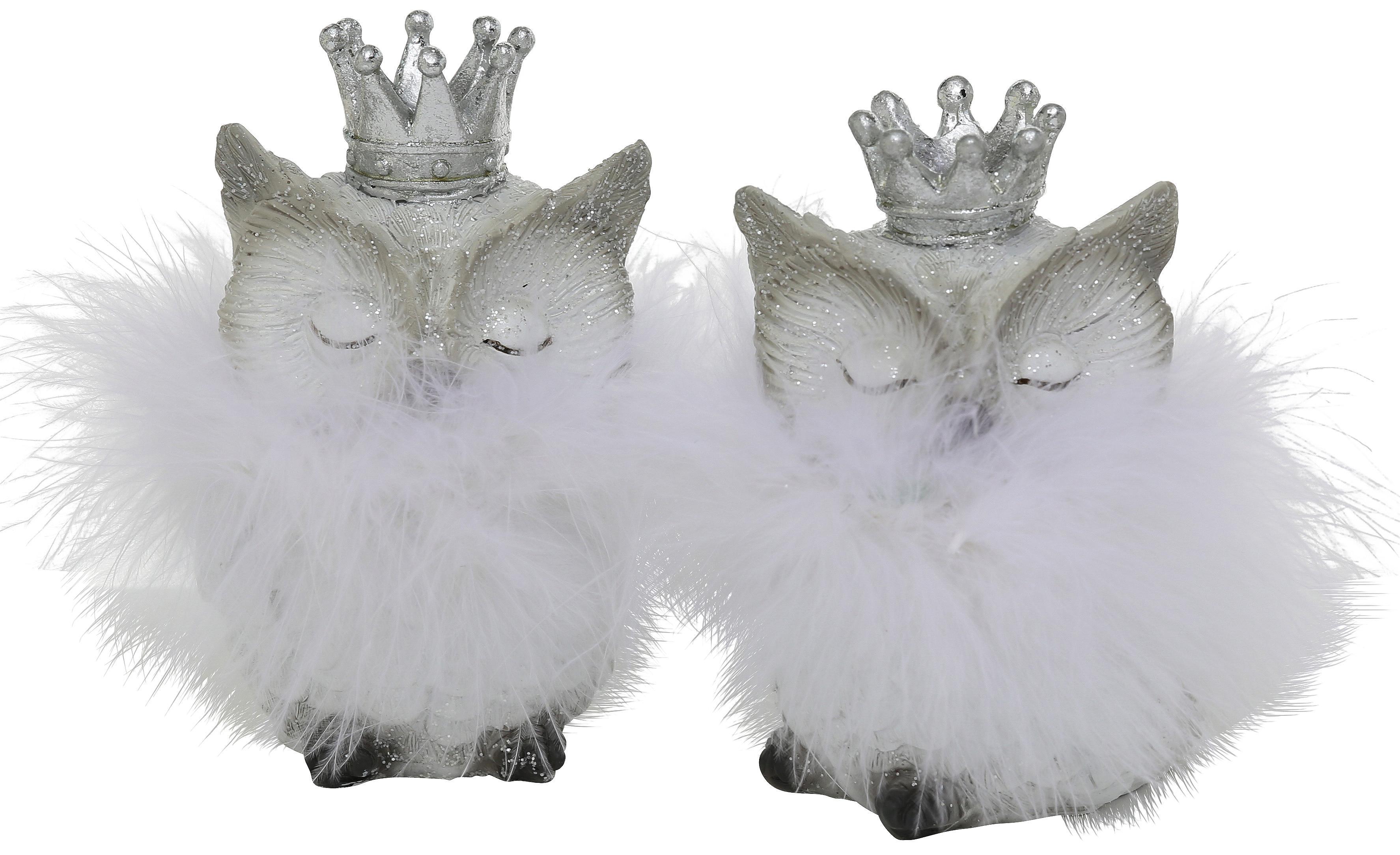 DEKOR BAGOLY LIMETA - Fehér/Ezüst, modern, Műanyag (11cm)