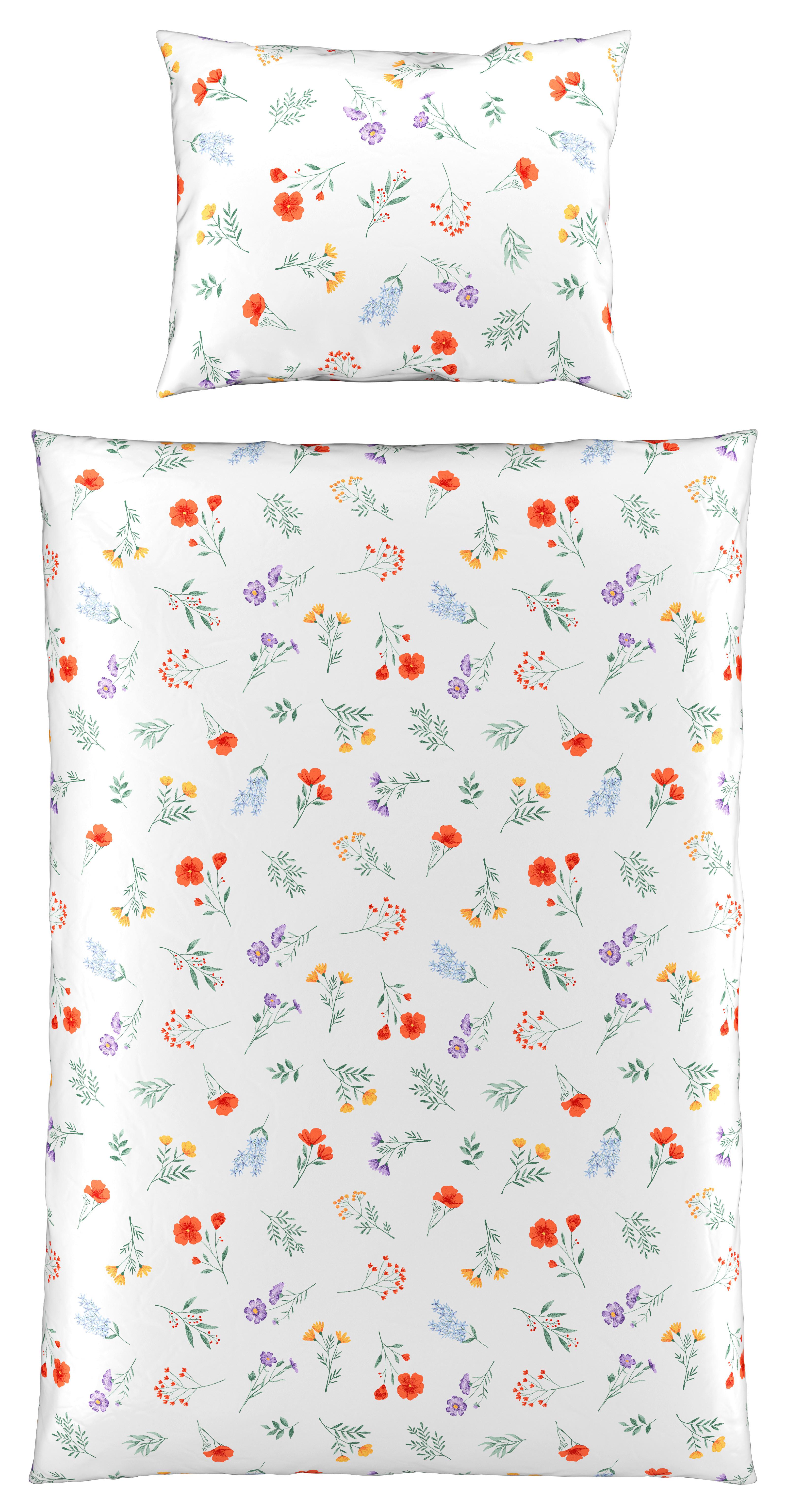 Satin Bettwäsche 140x200 Cm Florentine Weiß - Weiß, ROMANTIK / LANDHAUS, Textil (140/200cm) - James Wood