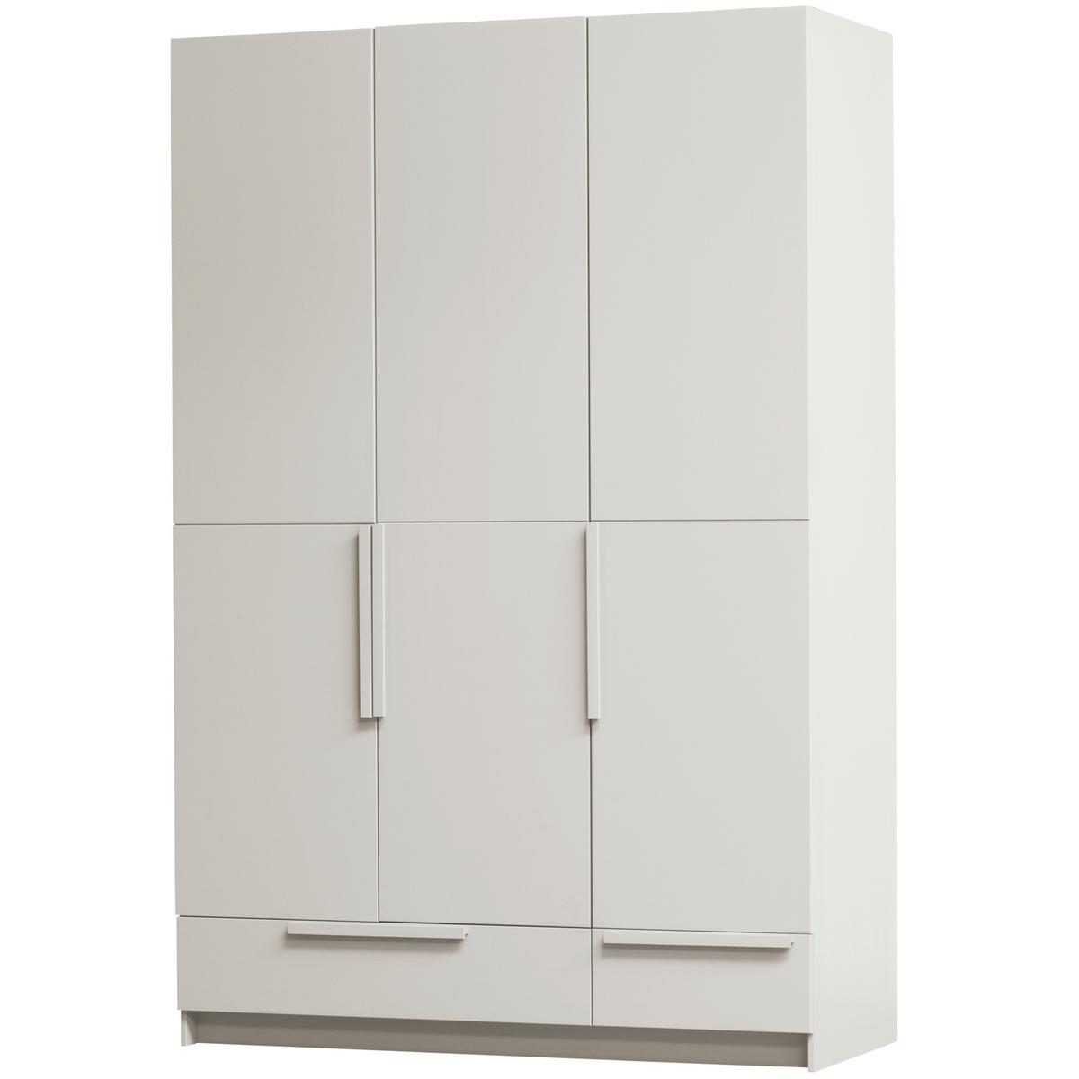 Garderobenschrank Pure Hellgrau B: 142 Cm - Hellgrau, Design, Holz (142/215/60cm) - Livetastic